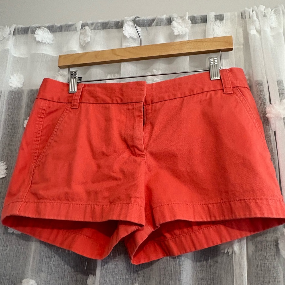 J. Crew Vibrant Orange/Coral Chino Women's Shorts - Size 6